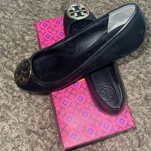 Tory Burch Black Ballet Flats